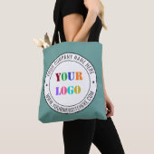 Custom Company Logo en Text Canvas tas Kies kleur (Dichtbij)