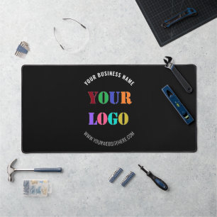 Custom Company Logo en Text Desk Mat Kies Kleur