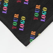 Custom Company Logo Fleece Deken Kies kleuren (Hoek)