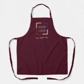 Custom Company Logo gepersonaliseerde marsala red Schort (Voorkant)