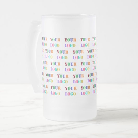 Custom Company Logo Glass Beer Mok Sjabloon (Voorkant links)