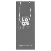 Custom Company Logo Grijs Papier Wijnzak Geen Mini Wijn Cadeautas (Achterkant)