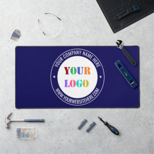 Custom Company Logo met Text Desk Mat Uw Kleuren