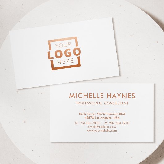 Custom Company Logo Modern Corporate Visitekaartje