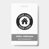 Custom Company Logo Name Title Employee Badge (Front)
