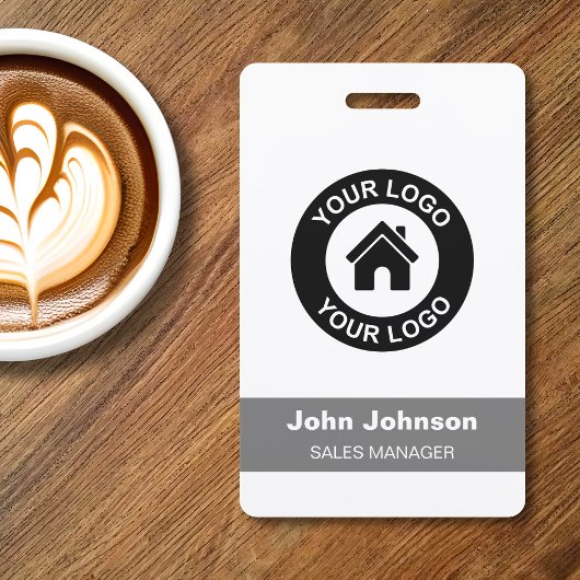 Custom Company Logo Name Title Employee Badge
