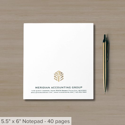 Custom Company Logo Notitieblok