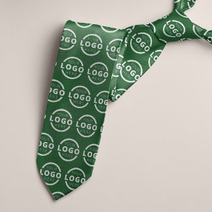 Custom Company Logo Promotion Business Green Stropdas