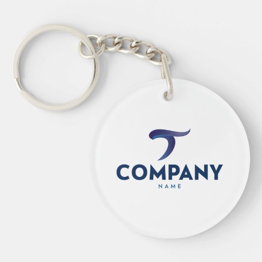 Custom Company Logo Sleutelhanger Promotie Bulk (Voorkant)