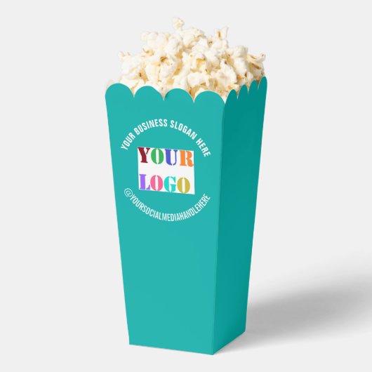 Custom Company Logo Tekst Popcorn Box Uw kleuren Bedankdoosjes (Popped)