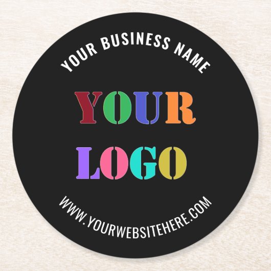 Custom Company Logo Tekstpapier Onderzetters Uw Kl (Voorkant)