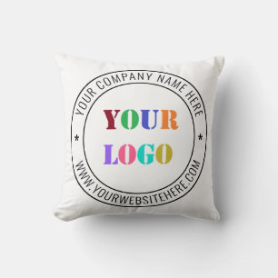 Custom Company Logo Text Business Pillow Sjabloon Kussen