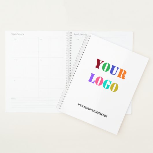 Custom Company Logo Text Business Planner Sjabloon (Display)