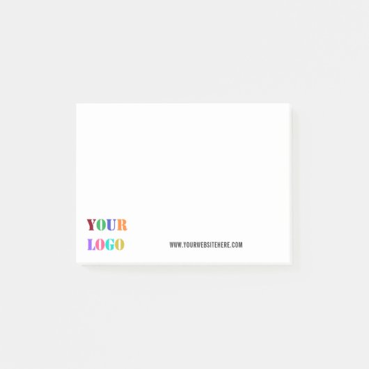 Custom Company Logo Text Business Post-it® notes (Voorkant)