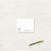 Custom Company Logo Text Business Post-it® notes (Op bureau)