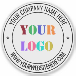 Custom Company Logo Text Business Sticker Sjabloon