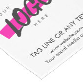 Custom Company Logo Text Promotional Business Korte Tafelloper (Hoek)