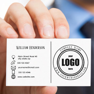 Custom Company Logo Zwart-wit Visitekaartje