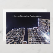 Custom Company Office Building Business Moving Aankondiging (Voorkant / Achterkant)