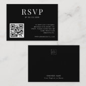 Custom Company Party Logo QR Code Business RSVP Informatiekaartje (Voorkant / Achterkant)