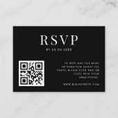 Custom Company Party Logo QR Code Business RSVP Informatiekaartje (Voorkant)