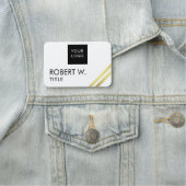 Custom Company Professional Logo White Gold Naamplaatje (In situ)