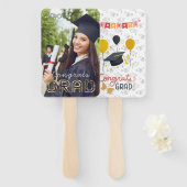 Custom Congrats Afstudeerder Modern Simple Preppy Handwaaier (Voorkant en achterkant)