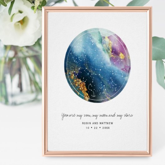 Custom Constellations Star Map Gift / Event Décor Poster