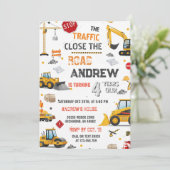 Custom Construction Dump Truck Birthday  Kaart (Staand voorkant)