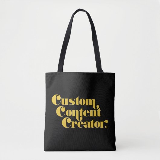Custom Content Creator Gele Retro Gamer Slogan Draagtas (Voorkant)
