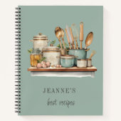 Custom Cook's Table Chef Baker Recept Sjablonen Notitieboek (Voorkant)