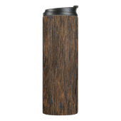 Custom Cool Abstract Tree Bark Wood Art Motif Thermosbeker (Gedraaid links)