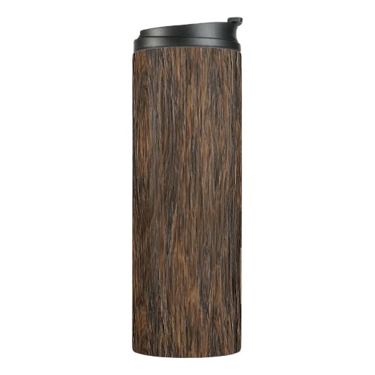 Custom Cool Abstract Tree Bark Wood Art Motif Thermosbeker (Gedraaid links)