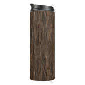 Custom Cool Abstract Tree Bark Wood Art Motif Thermosbeker (Geroteerd rechts)