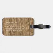 Custom Cool Artistic Abstract Wood Grain Pattern Bagagelabel (Achterkant horizontaal)