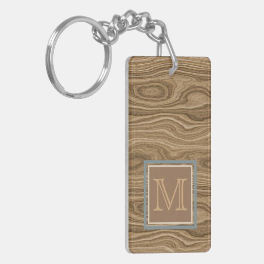 Custom Cool Artistic Abstract Wood Grain Pattern Sleutelhanger (Voorkant Links)