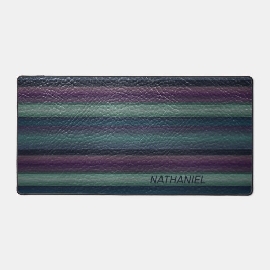 Custom Cool Artistiek Modern Art Stripes Patroon Bureaumat (Voorkant)