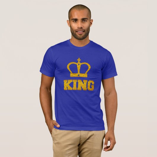 Custom Cool King Grafisch Kroonontwerp T-shirt (Voorkant volledig)