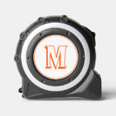 Custom Cool Sinaasappel Monogram Kinder DIYers Cra Rolmaat (Voorkant)