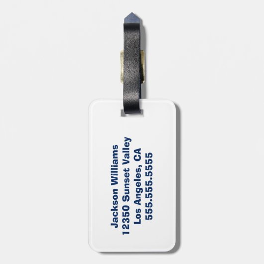 Custom Cool Superheld Kinder Bagagelabel (Achterkant verticaal)