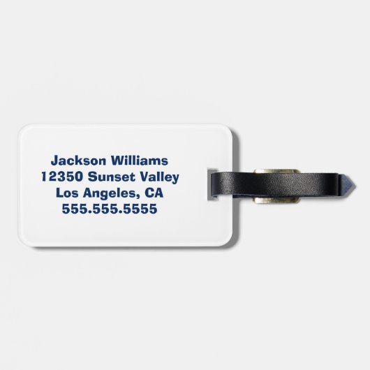 Custom Cool Superheld Kinder Bagagelabel (Achterkant horizontaal)