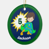 Custom Cool Superheld Kinder Keramisch Ornament (Links)