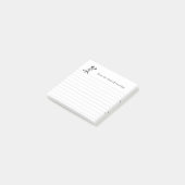 Custom Cool Top Hat Cat Lined Sticky Post-it® Notes (Schuin)