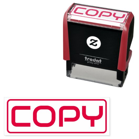Custom Copy Business Stamp - Audiowide Zelfinktende Stempel (In situ)