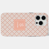Custom Coral Grey iPhone Case Elegant Phone Cover (Achterkant (horizontaal))