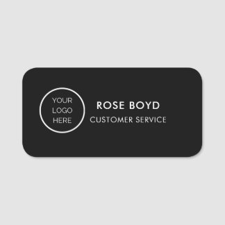 Custom Corporate Business Logo Black Employee Name Naamplaatje