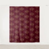 Custom Corporate Business Logo Pattern Backdrop Wandkleed (Voorkant)