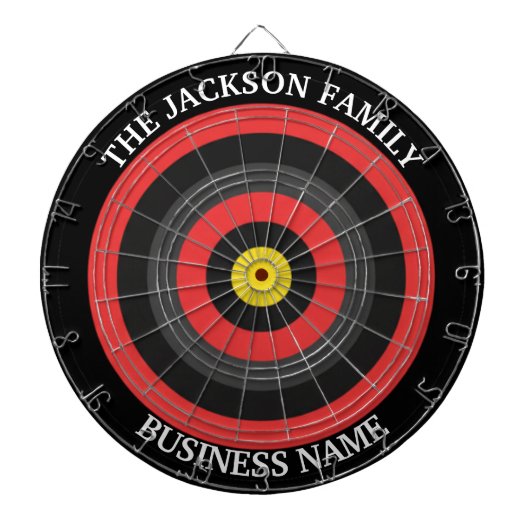 Custom Corporate Dartboard Business Name Dartbord (Voorkant)