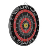 Custom Corporate Dartboard Business Name Dartbord (Voorkant Links)