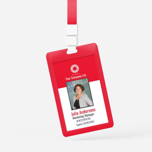 Custom Corporate Employee ID Badge – Teal Prof